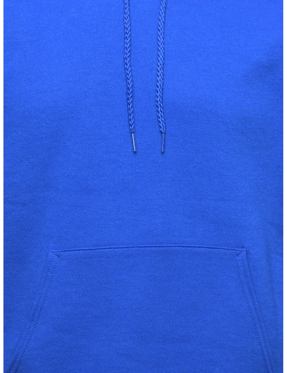 Vintage Blue Hooded Sweatshirt - M - Image 3