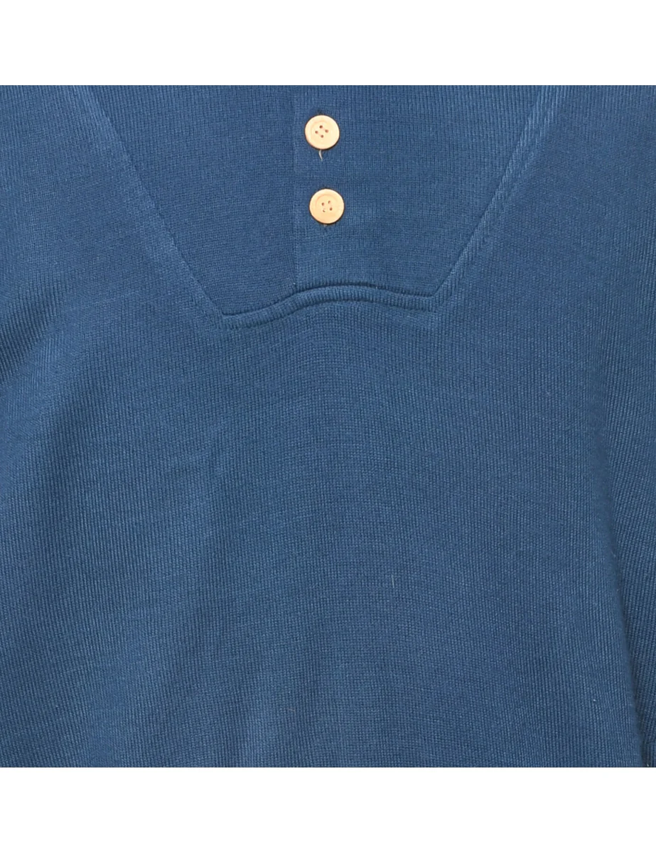 Blue Plain Sweatshirt - XL - Image 3