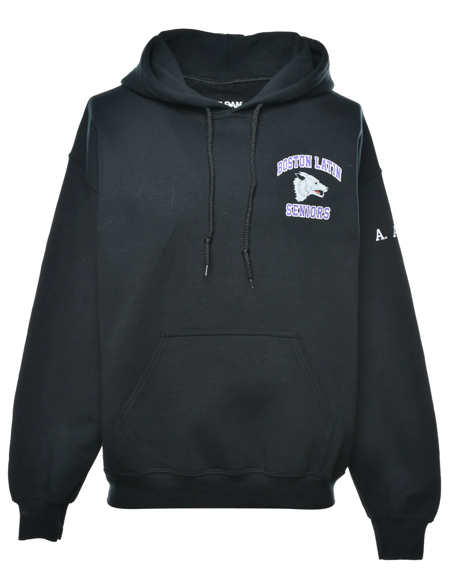 Vintage Boston Latin Seniors Printed Hoodie - M