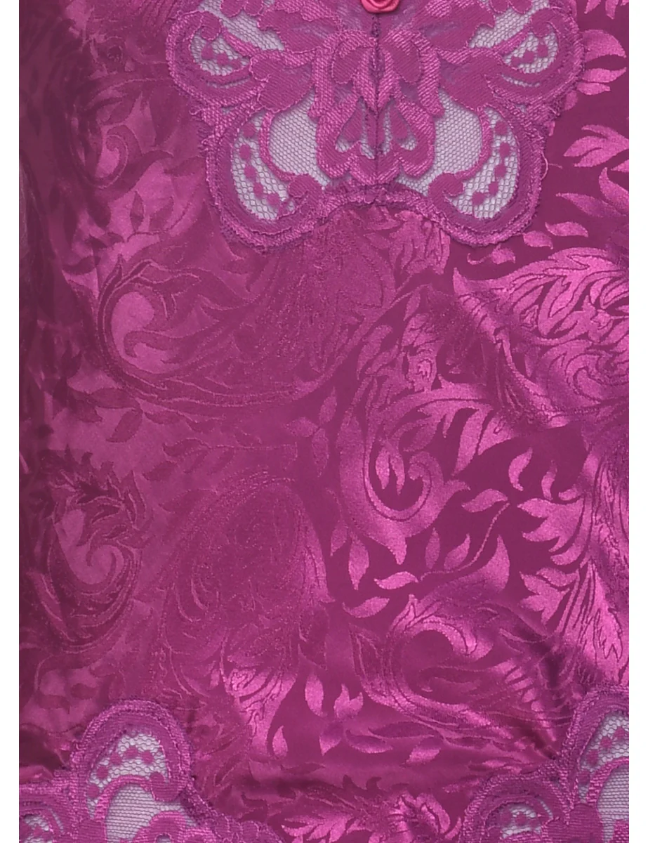 Vintage Brocade Pattern Slip - XS - Image 3