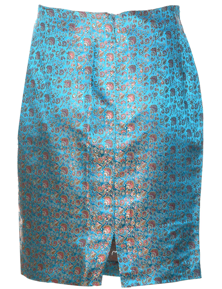Vintage Brocade Pencil Skirt - M - Image 2