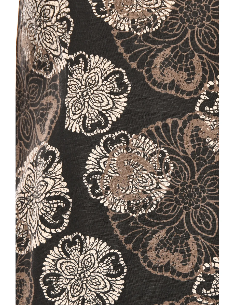 Vintage Brown & Black Sleeveless Dress - M - Image 3