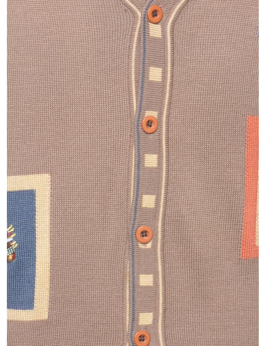Brown Cardigan - L - Image 3