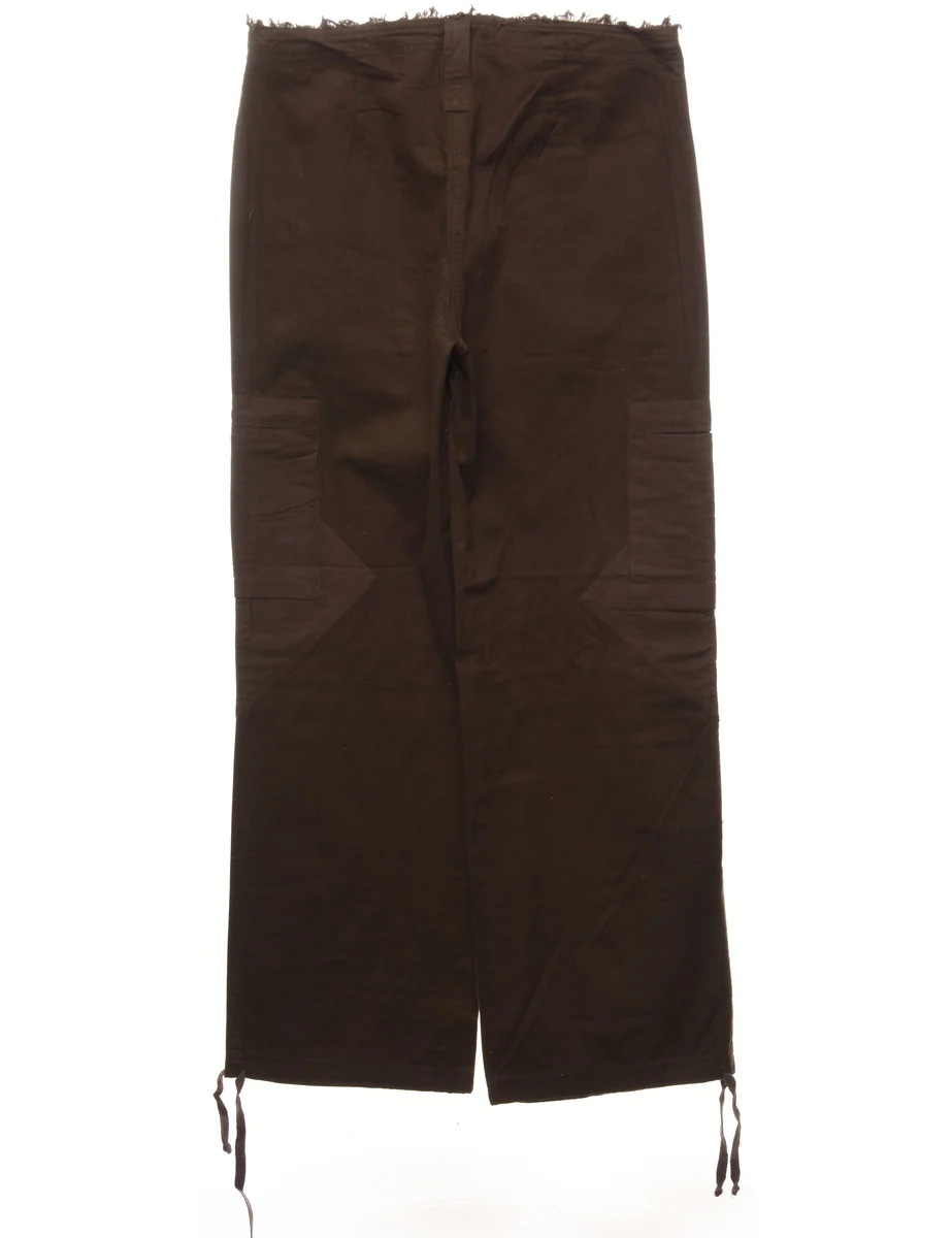 Brown Cargo Trousers - W33 L33 - Image 2