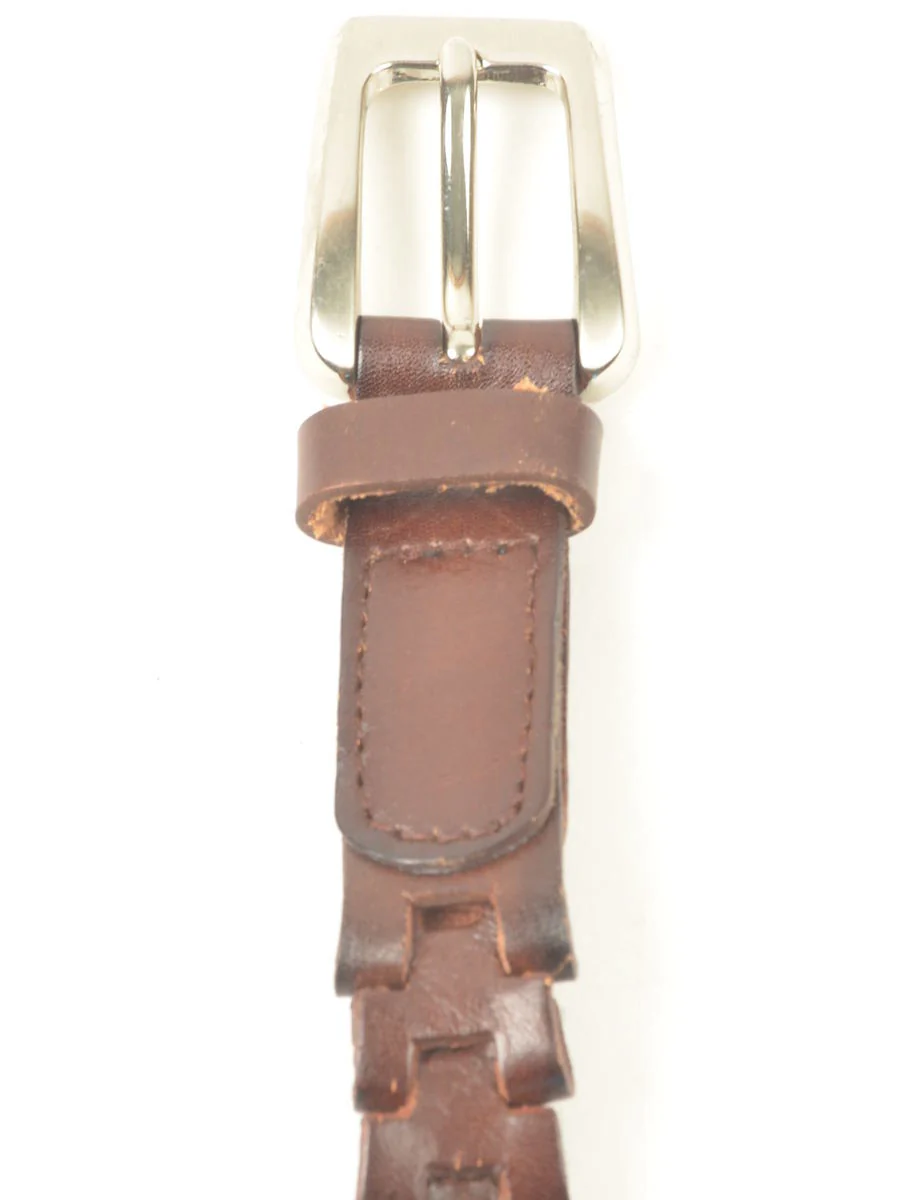 Vintage Brown Leather Belt  - M - Image 2