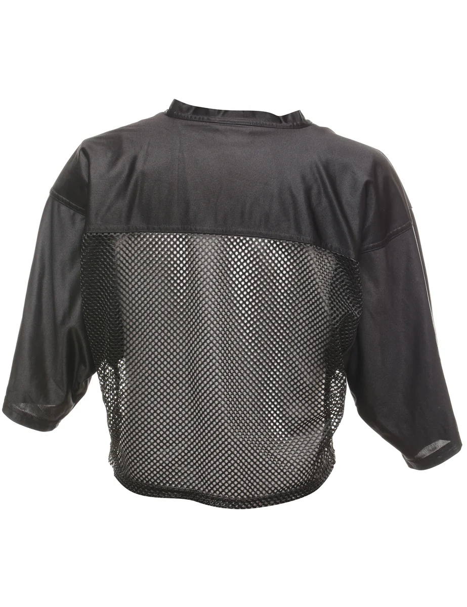 Vintage Brown Mesh Printed T-shirt - XL - Image 2