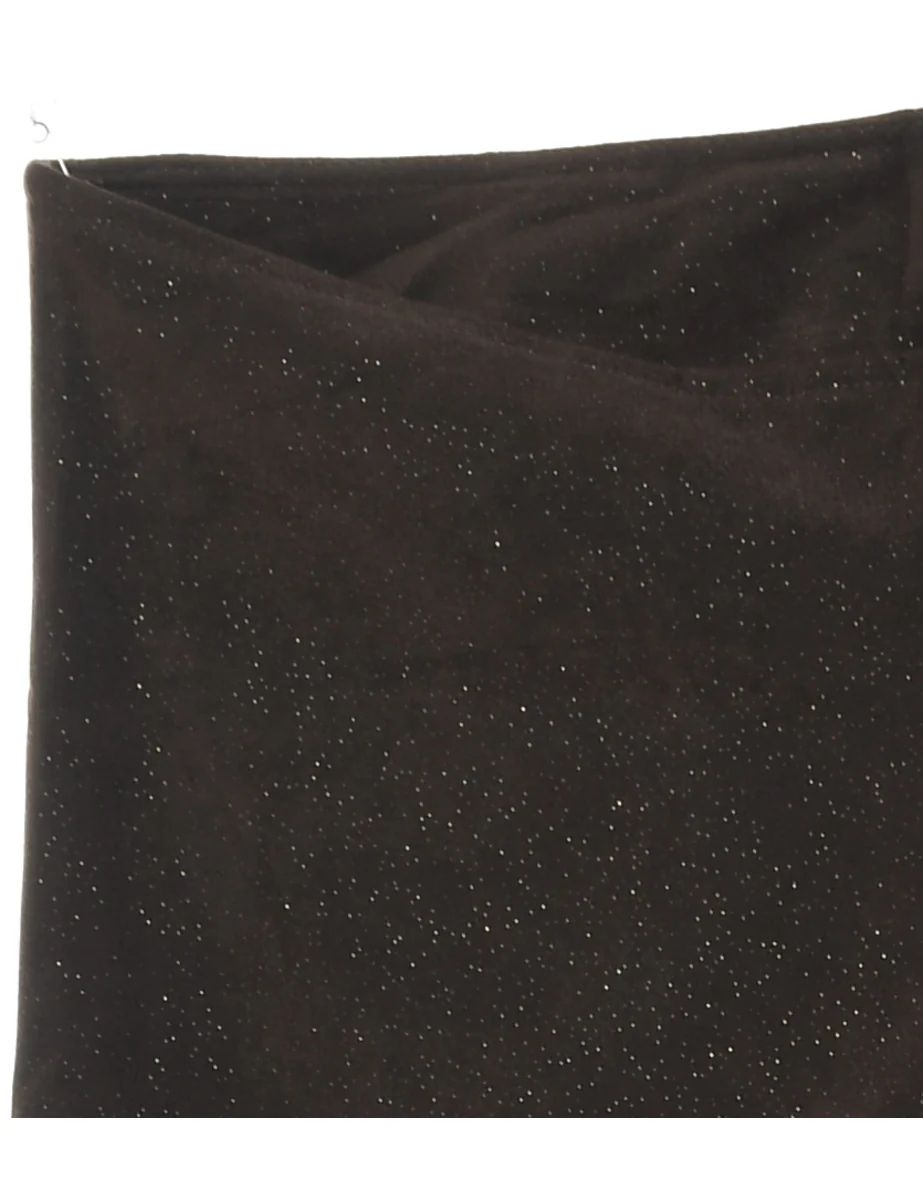 Brown Sparkly Flared Trousers - W32 L32 - Image 3