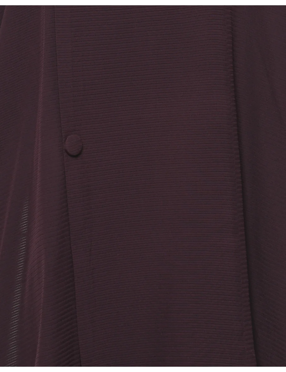 Burgundy Cropped Kimono - L - Image 3