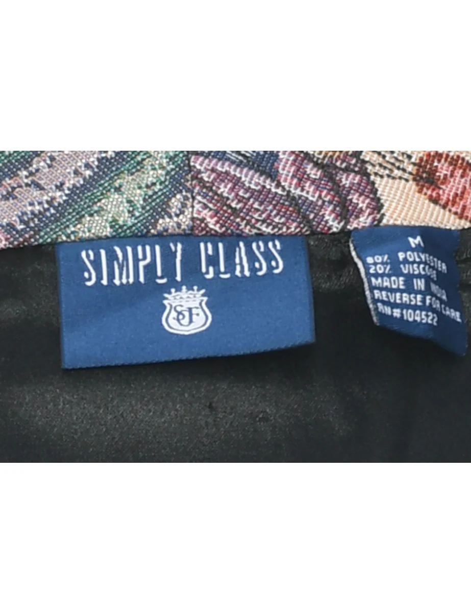 Vintage Button Front Tapestry Jacket - M - Image 4