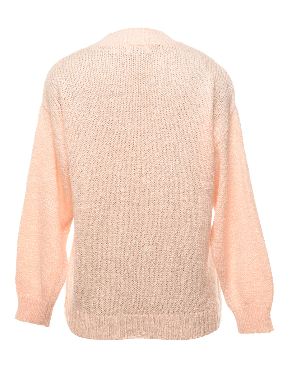 Cable Knit High Neck Jumper - M - Image 2