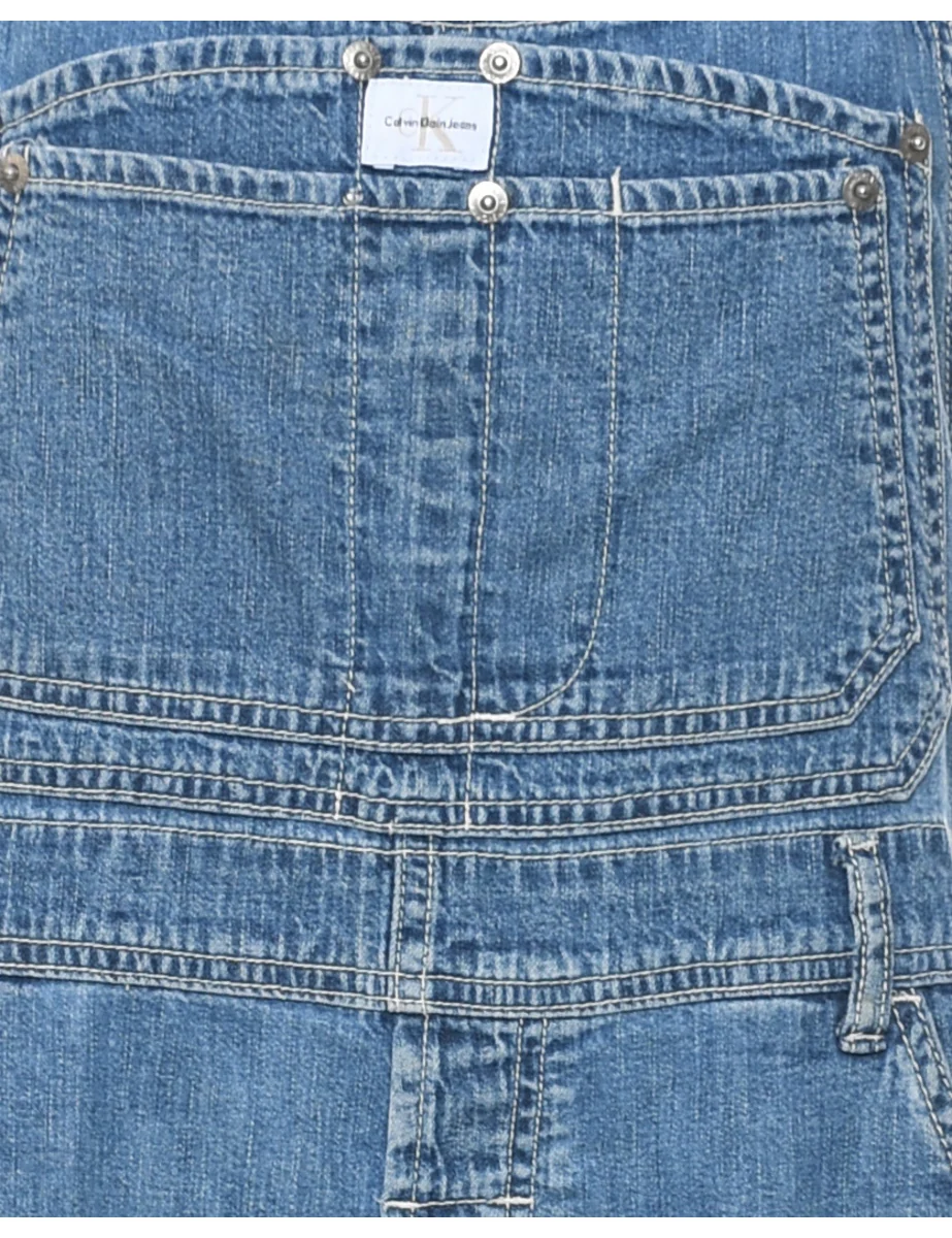 Vintage Calvin Klein Cropped Dungarees - W36 L5 - Image 3