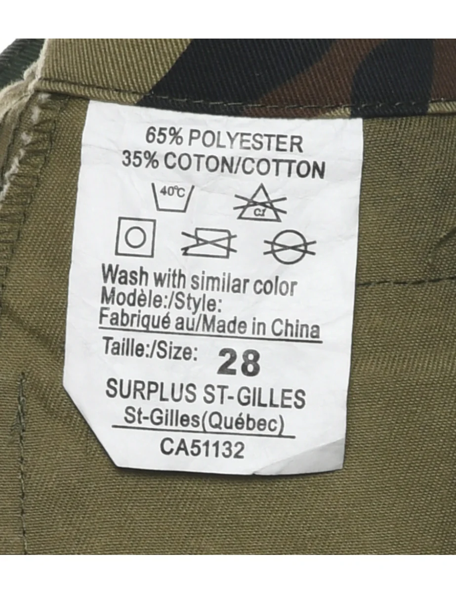 Y2K Vintage Camouflage Print Cargo Trousers - W28 L29 - Image 4