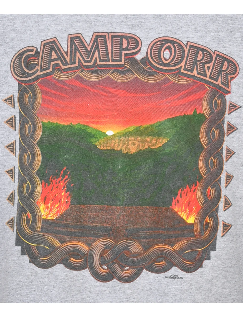 Vintage Camp Orr Printed T-shirt - L - Image 3