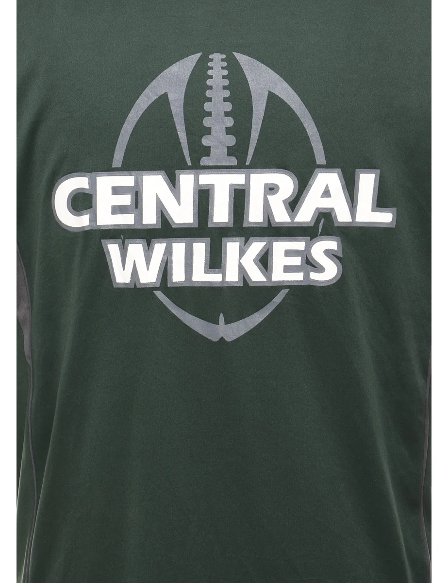 Vintage Central Wilkes Youth Football Nylon Sports T-shirt - L - Image 3