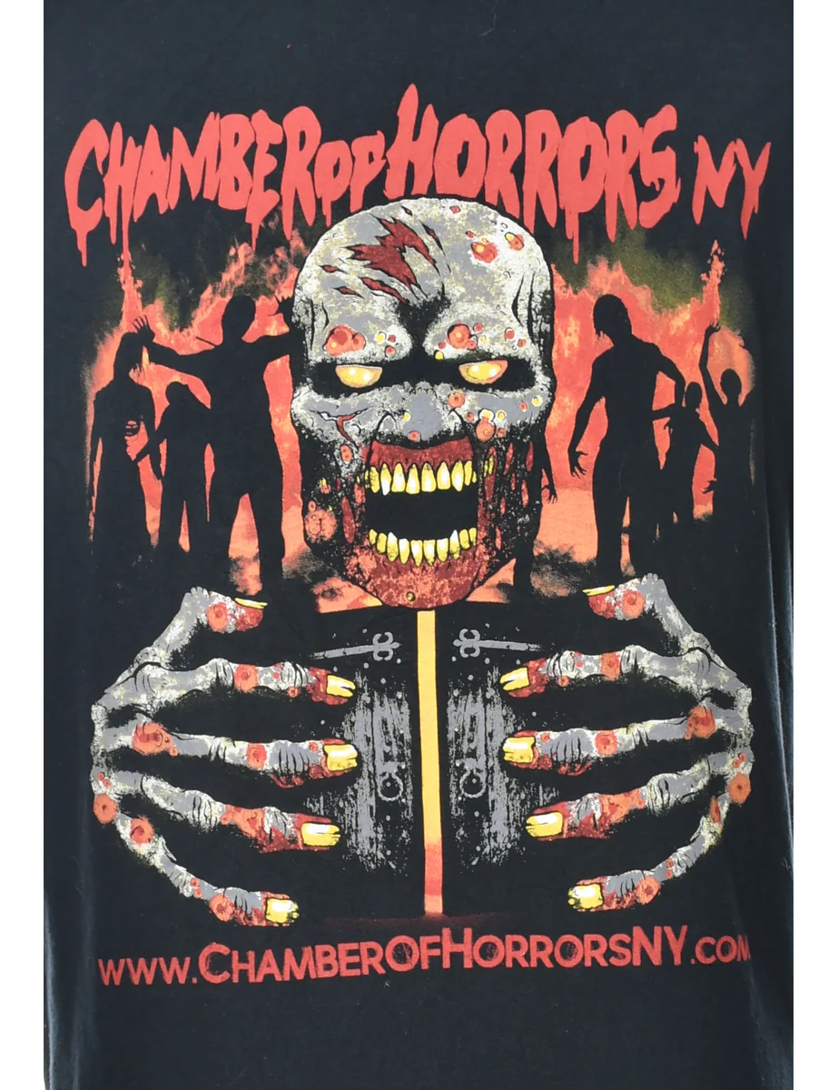 Vintage Chamber Of Horror Printed T-shirt - XL - Image 3