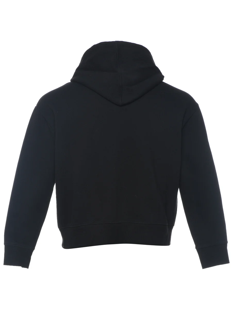 Vintage Champion Black Printed Hoodie - M - Image 2