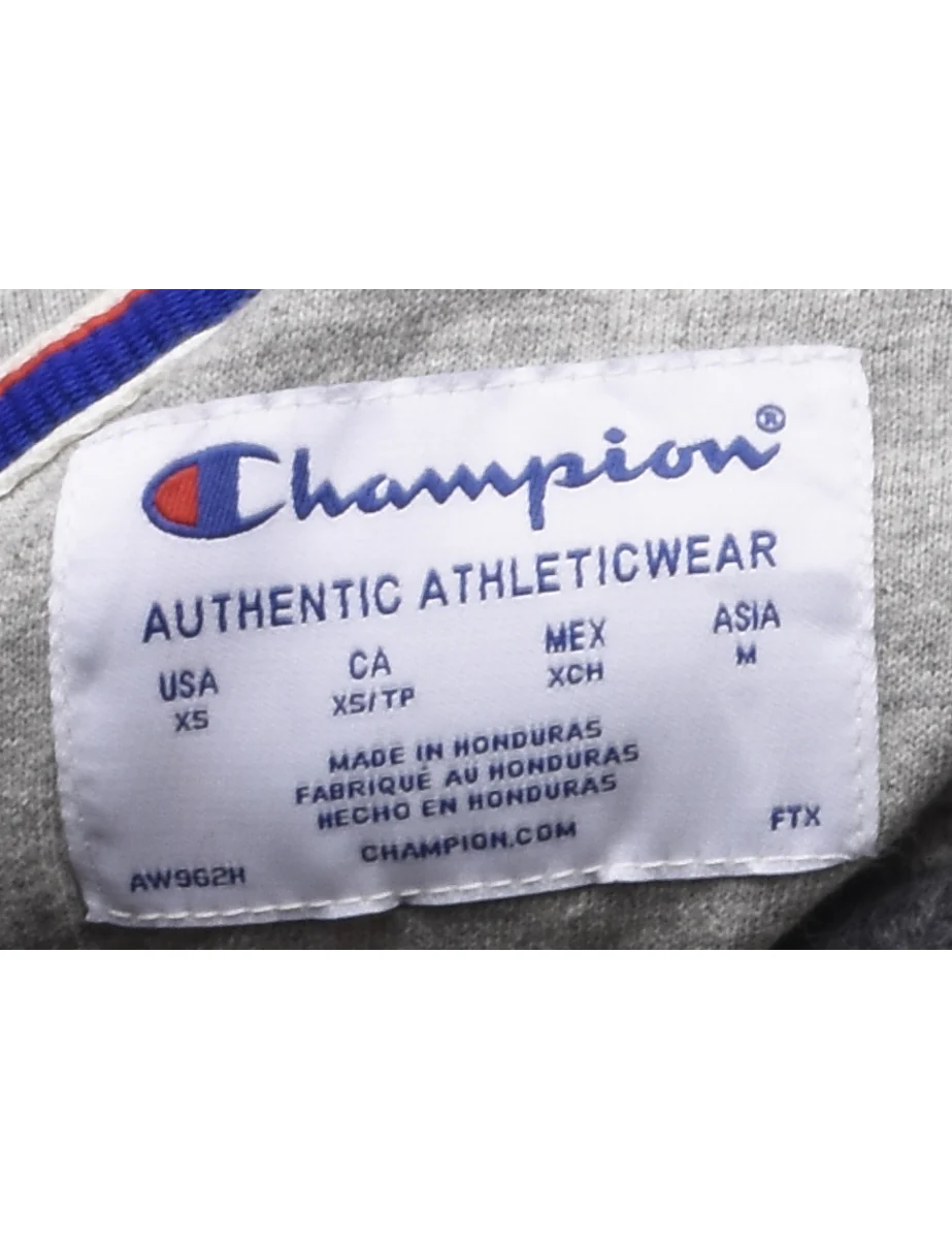Vintage Champion Hooded Grey Sweatshirt - XS - Image 4