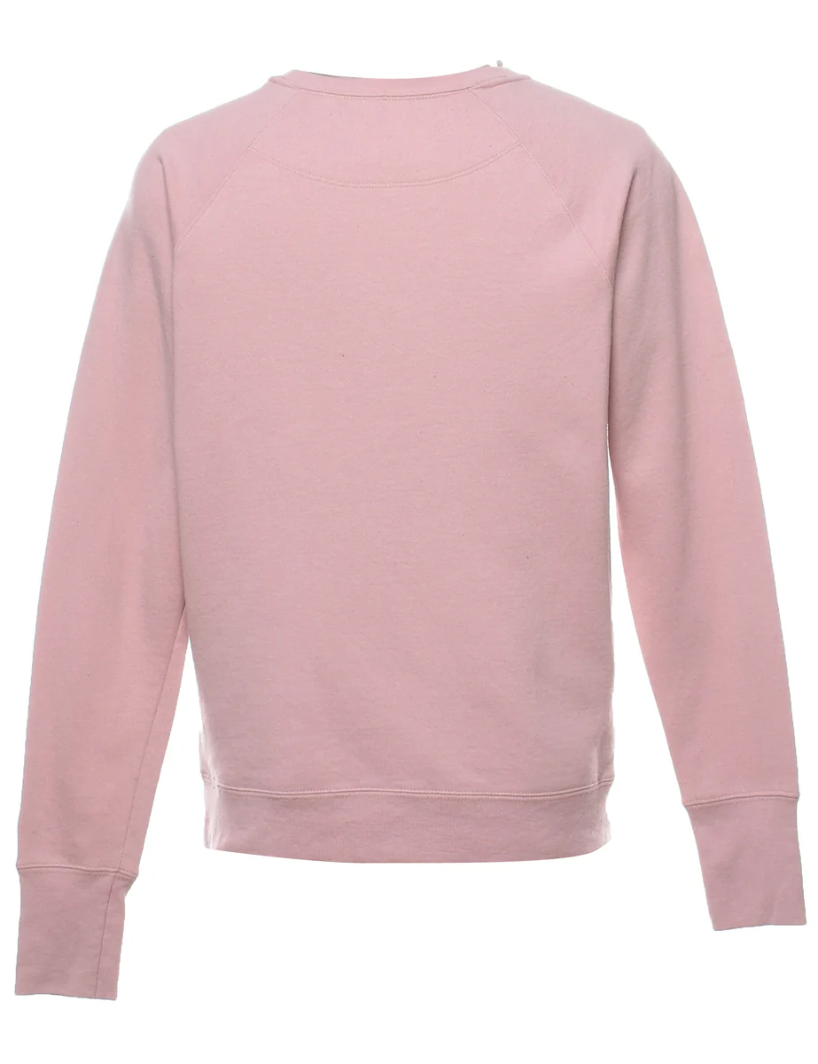 Vintage Champion Light Pink Printed Sweatshirt - S - Image 2
