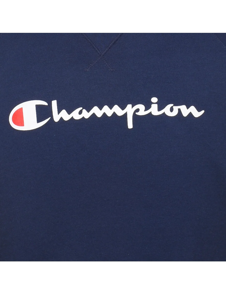 Vintage Champion Navy, Red & White Classic Sweatshirt - M - Image 3