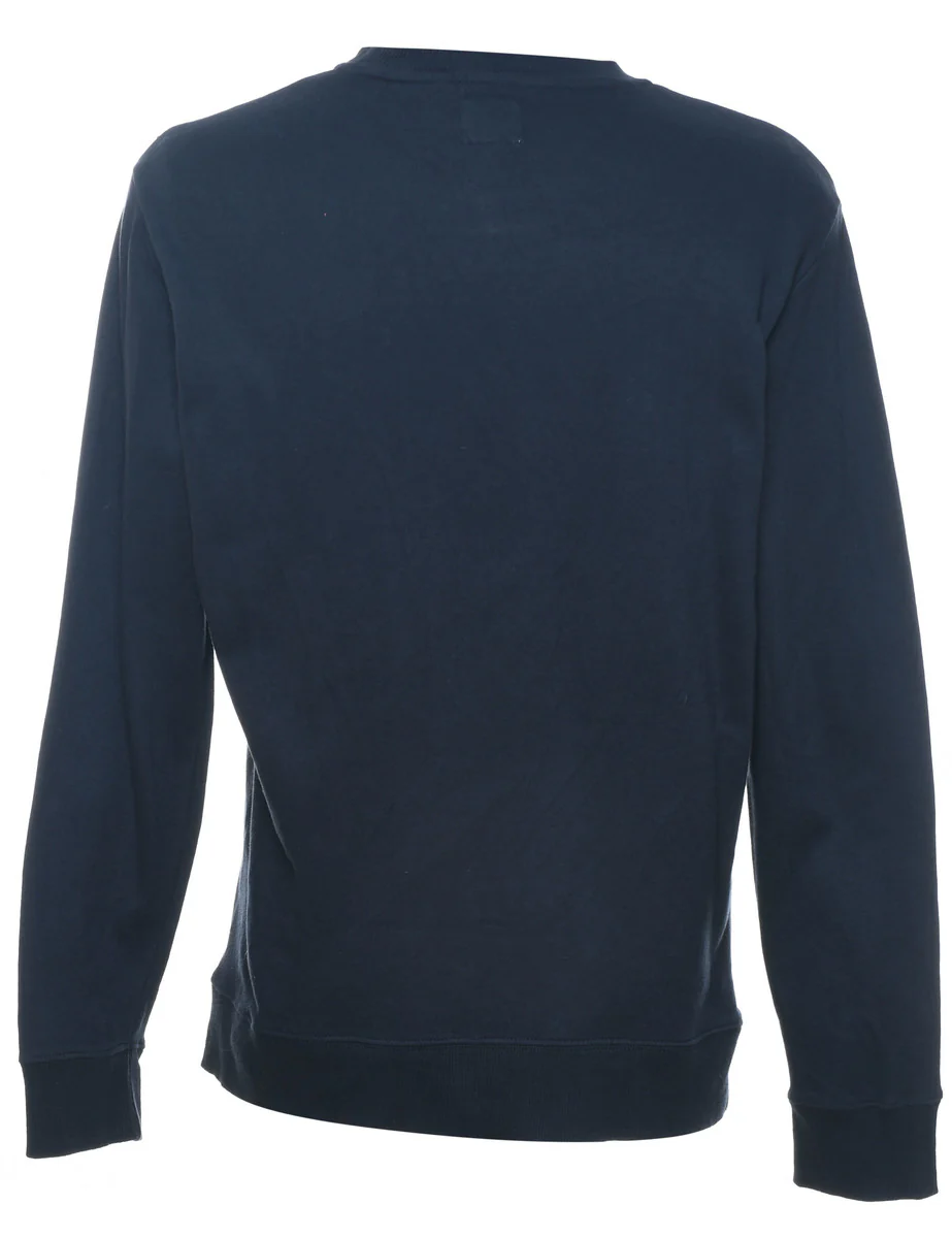 Vintage Champion Plain Navy Sweatshirt - M - Image 2