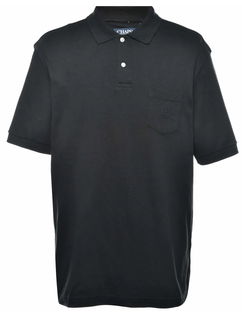 Vintage Chaps Black Classic Polo Shirt - L