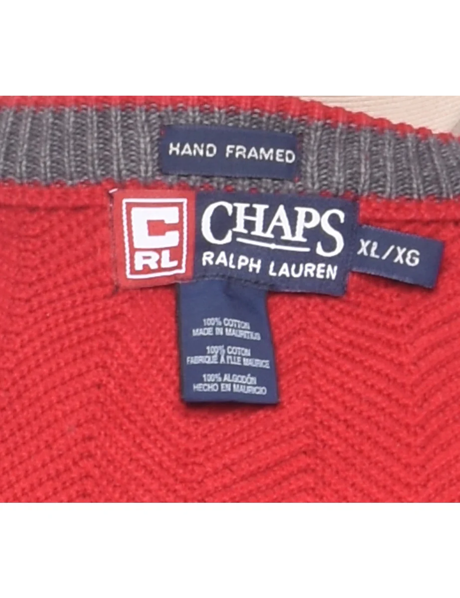 Vintage Chaps Red Jumper - XL - Image 4