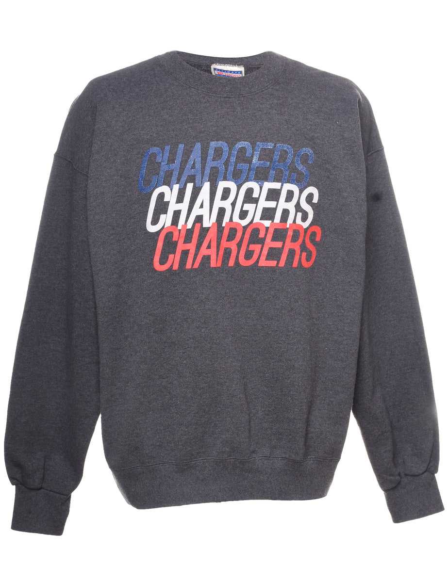 Vintage Chargers Printed Navy, Red & Grey Sweatshirt - L