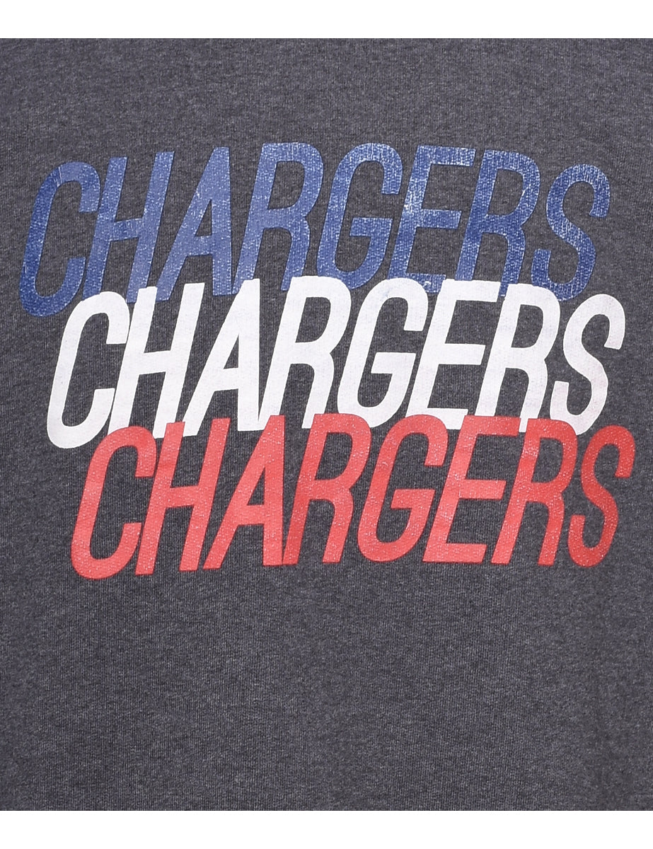 Vintage Chargers Printed Navy, Red & Grey Sweatshirt - L - Image 3