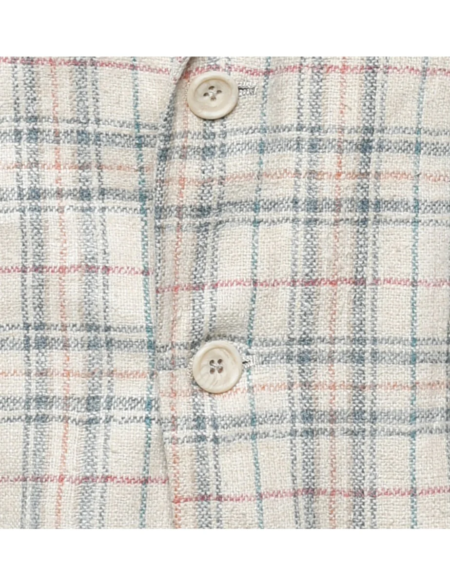 Vintage Checked Blazer - L - Image 3
