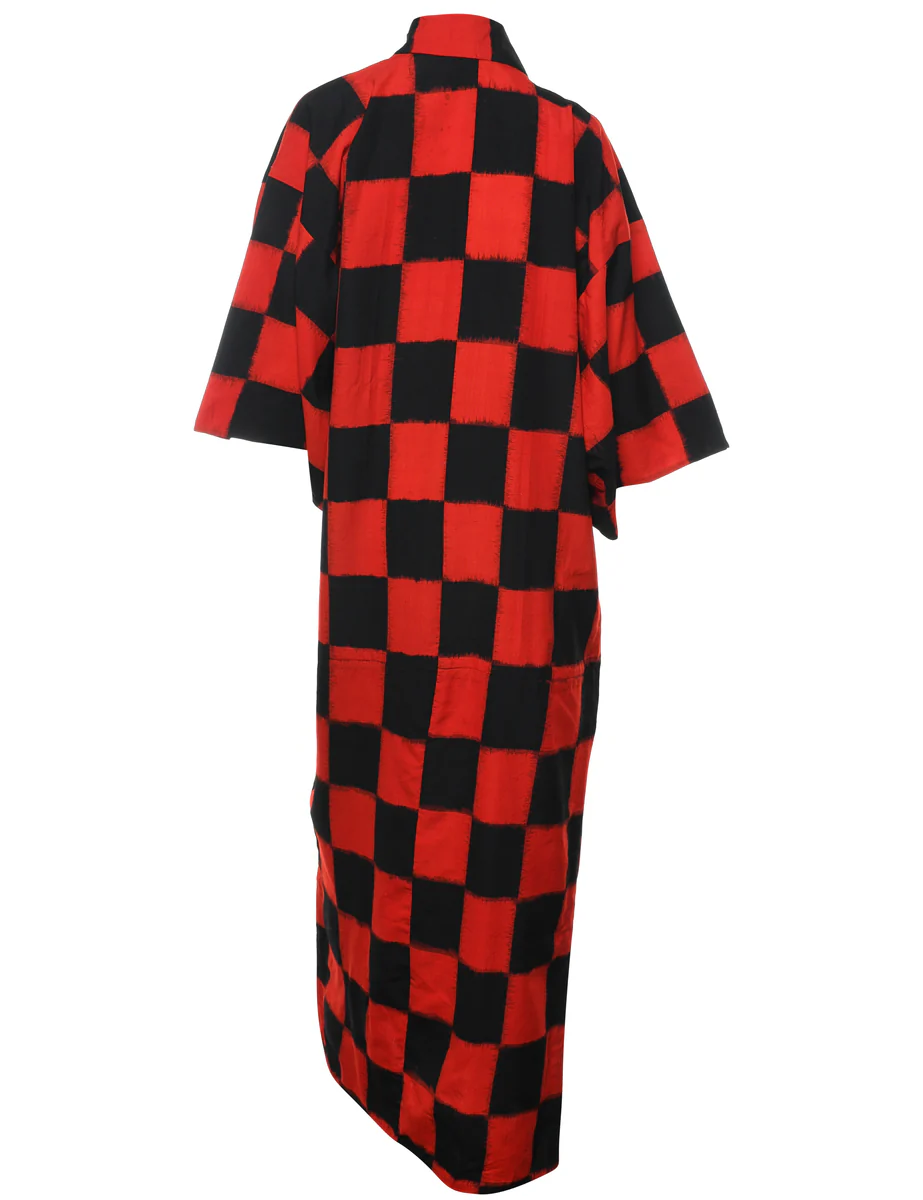 Checked Full Length Kimono - XL - Image 2