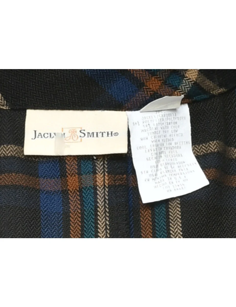 Vintage Checked Jacket - L - Image 4