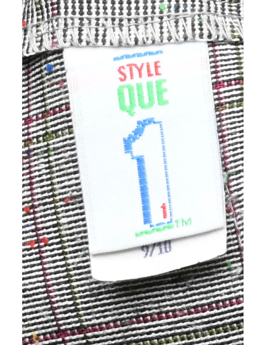 Vintage Checked Pencil Skirt - S - Image 4