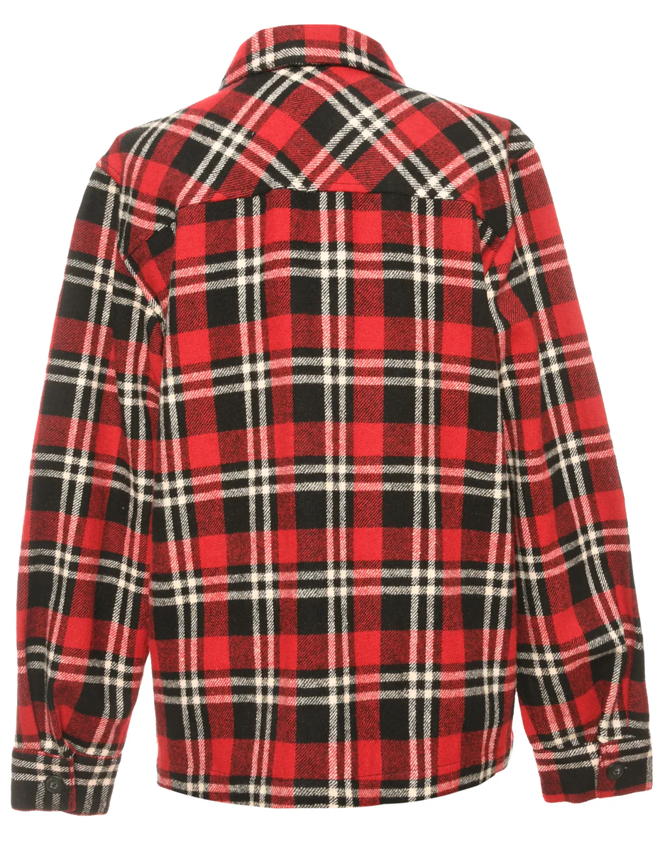 Vintage Checked Red Jacket - M - Image 2