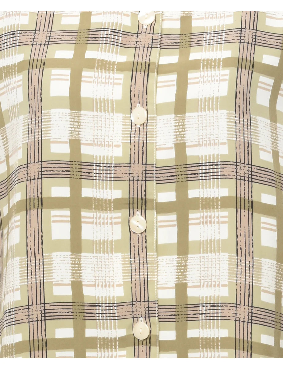 Vintage Checked Shirt - S - Image 3