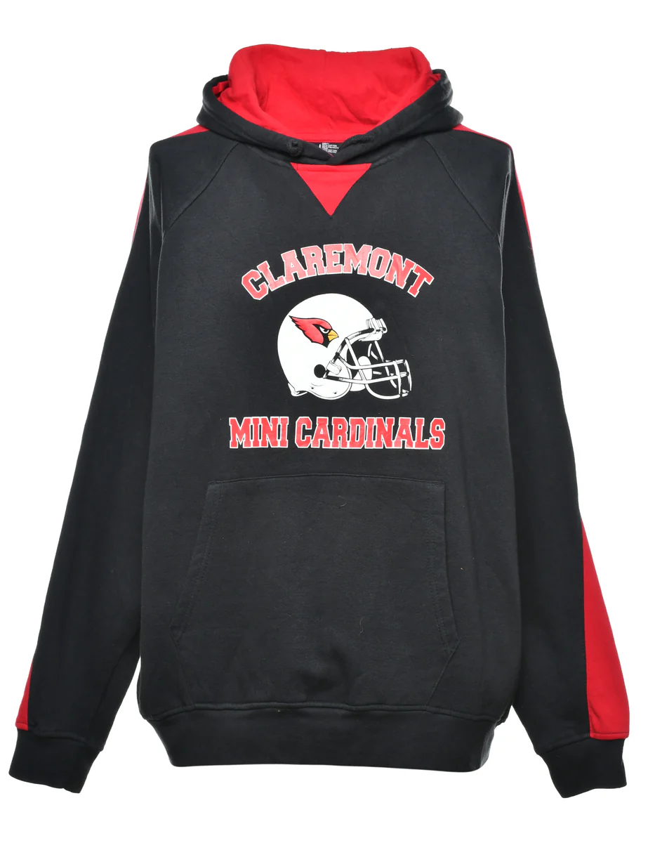 Vintage Claremont Mini Cardinals Printed Hoodie - L