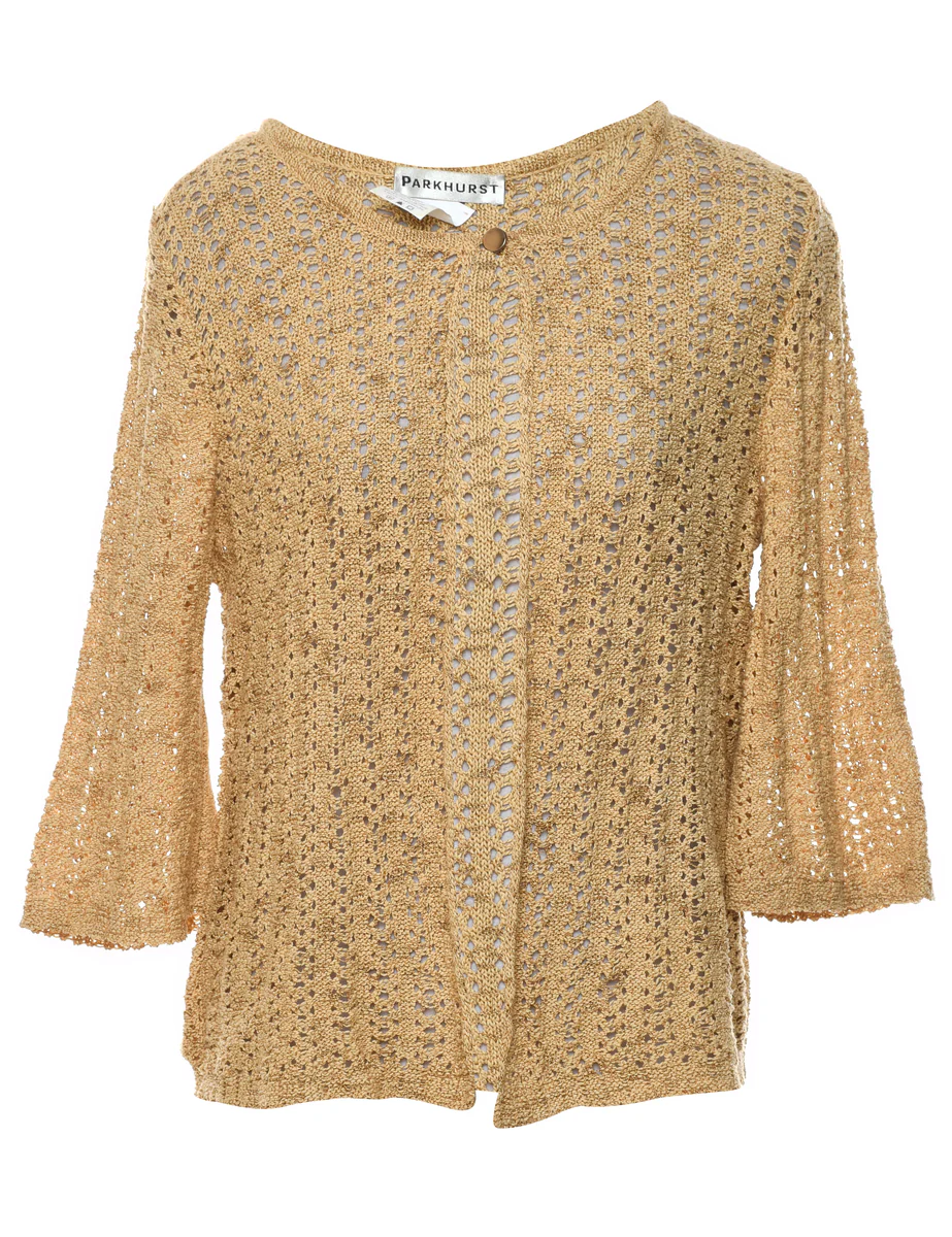Vintage Classic Crochet Cardigan - M