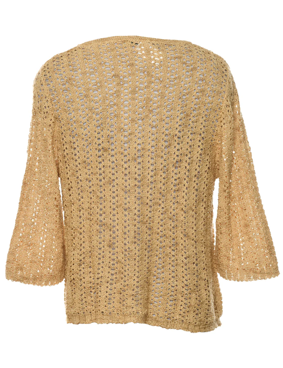 Vintage Classic Crochet Cardigan - M - Image 2