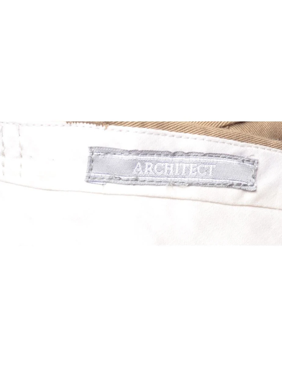 Vintage Classic Light Brown Tapered Trousers - W37 L32 - Image 4