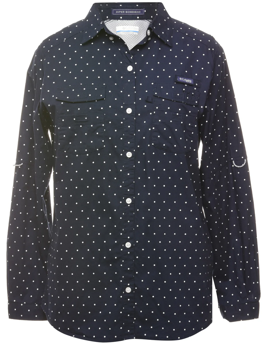 Vintage Columbia Polka Dots Shirt - M
