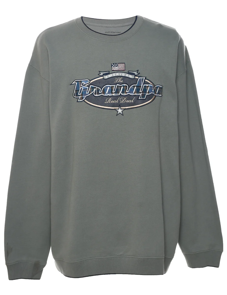 Vintage Croft & Barrow The Grandpa Real Deal Embroidered Sweatshirt - L