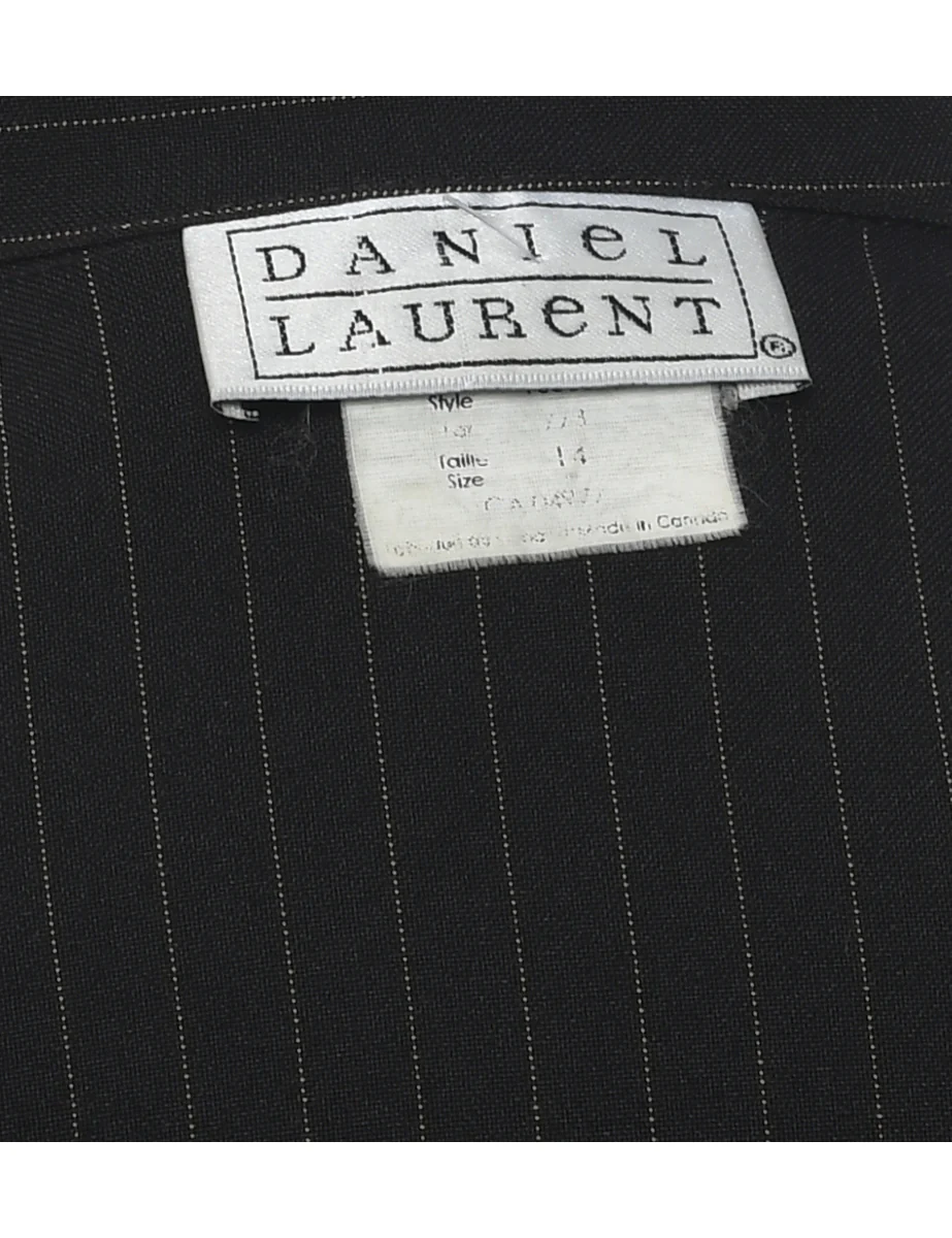 Vintage Daniel Laurent Pinstriped Blazer - L - Image 4