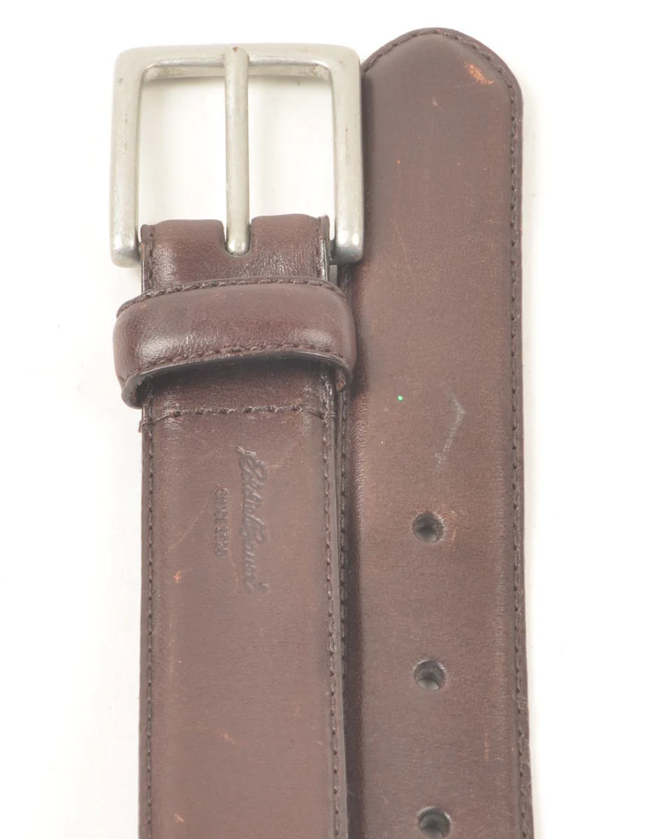 Vintage Dark Brown Leather Belt - L - Image 2