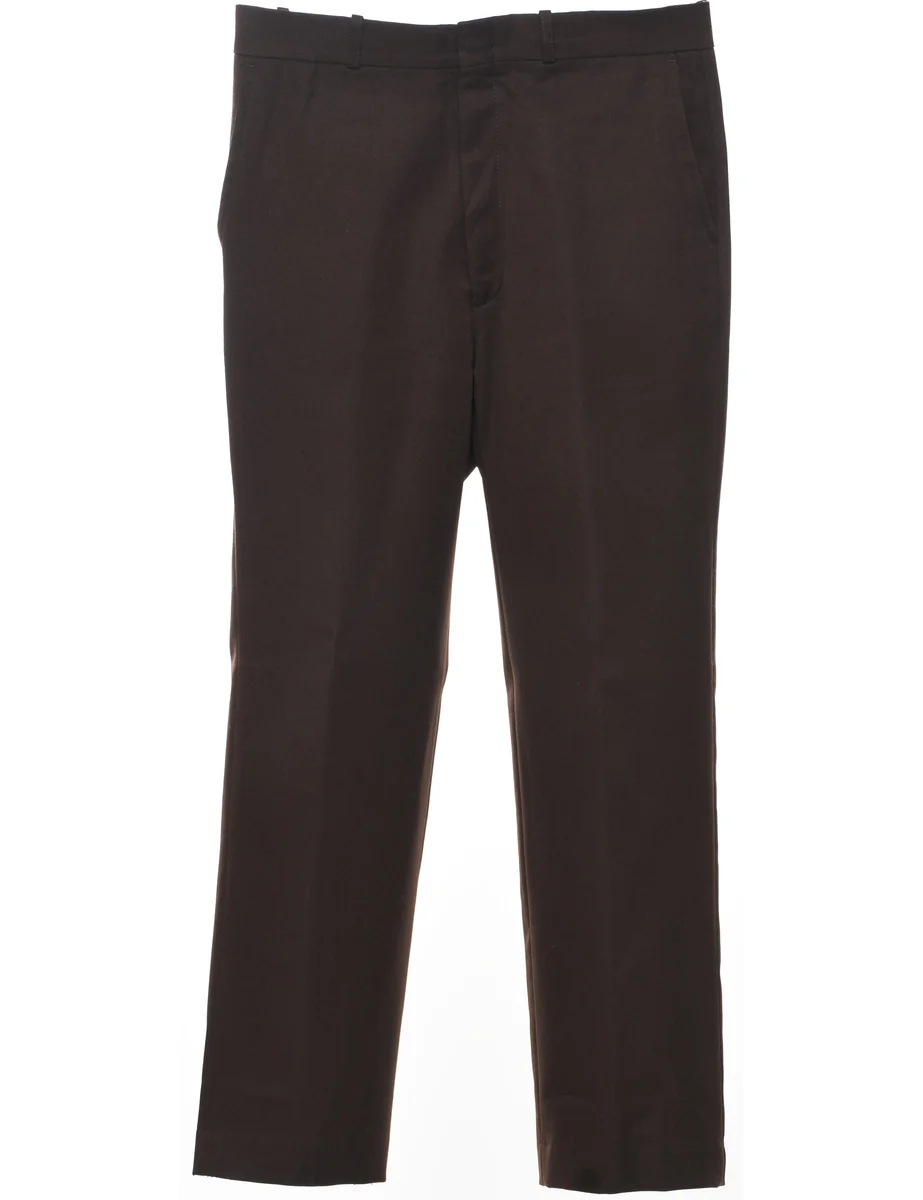 Dark Brown Trousers - W33 L30