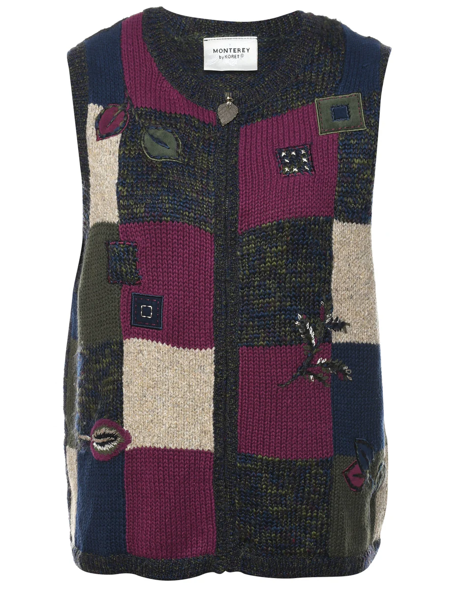 Vintage Dark Green Sweater Vest - M