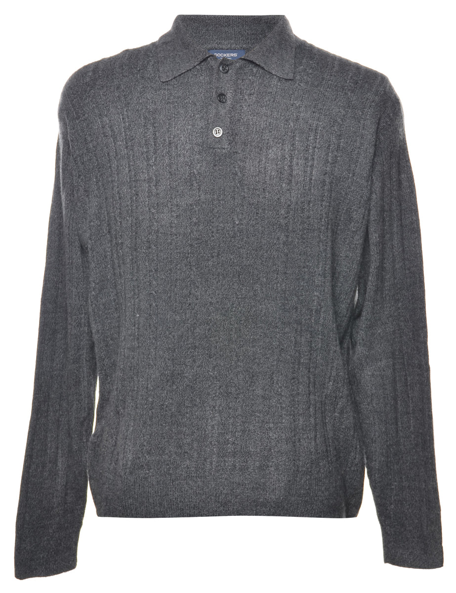 Dark Grey Dockers Jumper - M