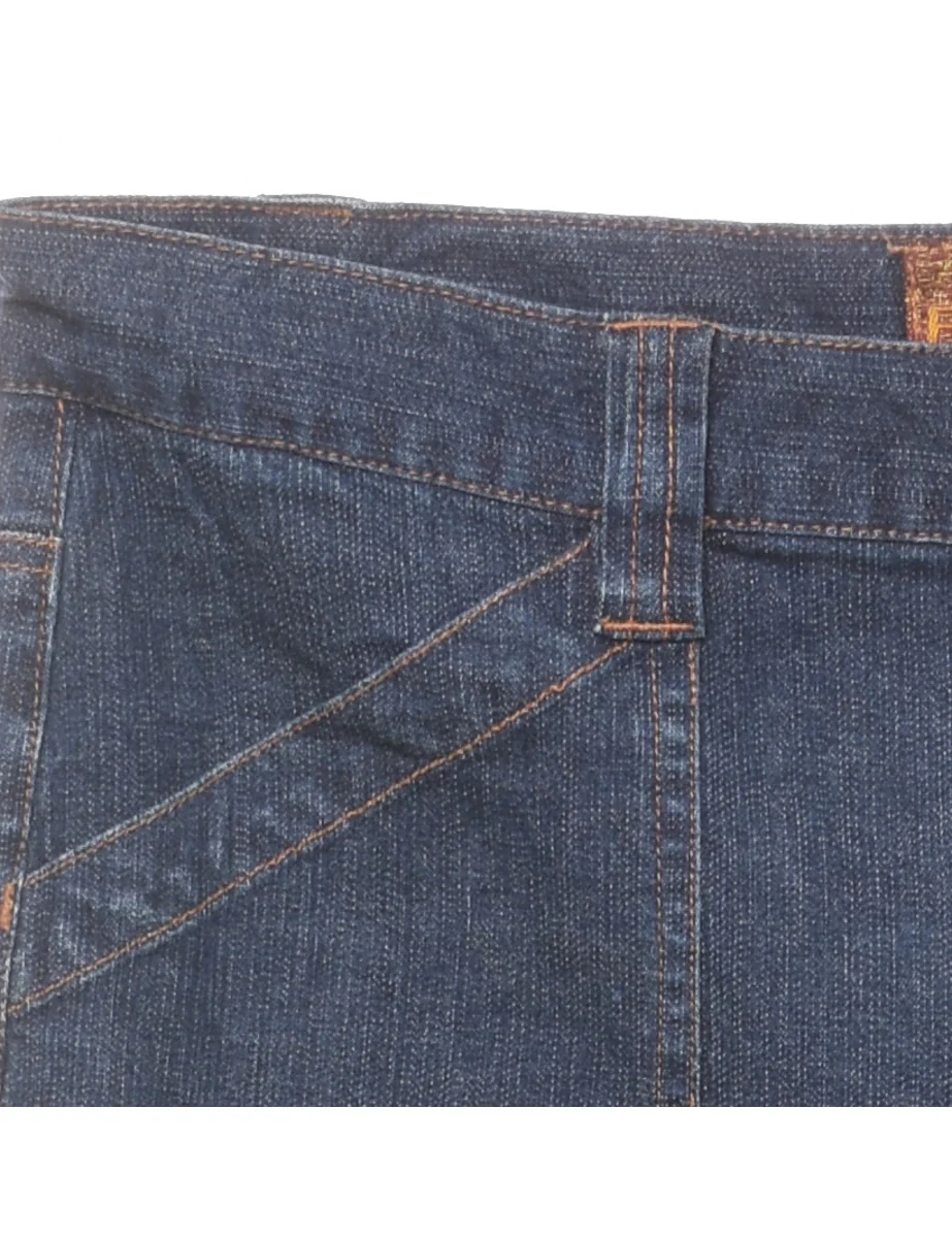 Vintage Dark Wash Y2K Cargo Style Jeans - W32 L32 - Image 3