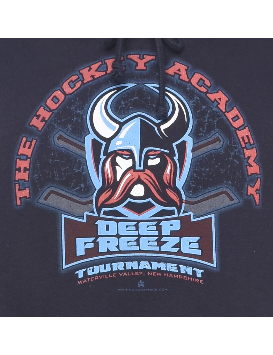 Vintage Deep Freeze Printed Hoodie - XS - Image 3