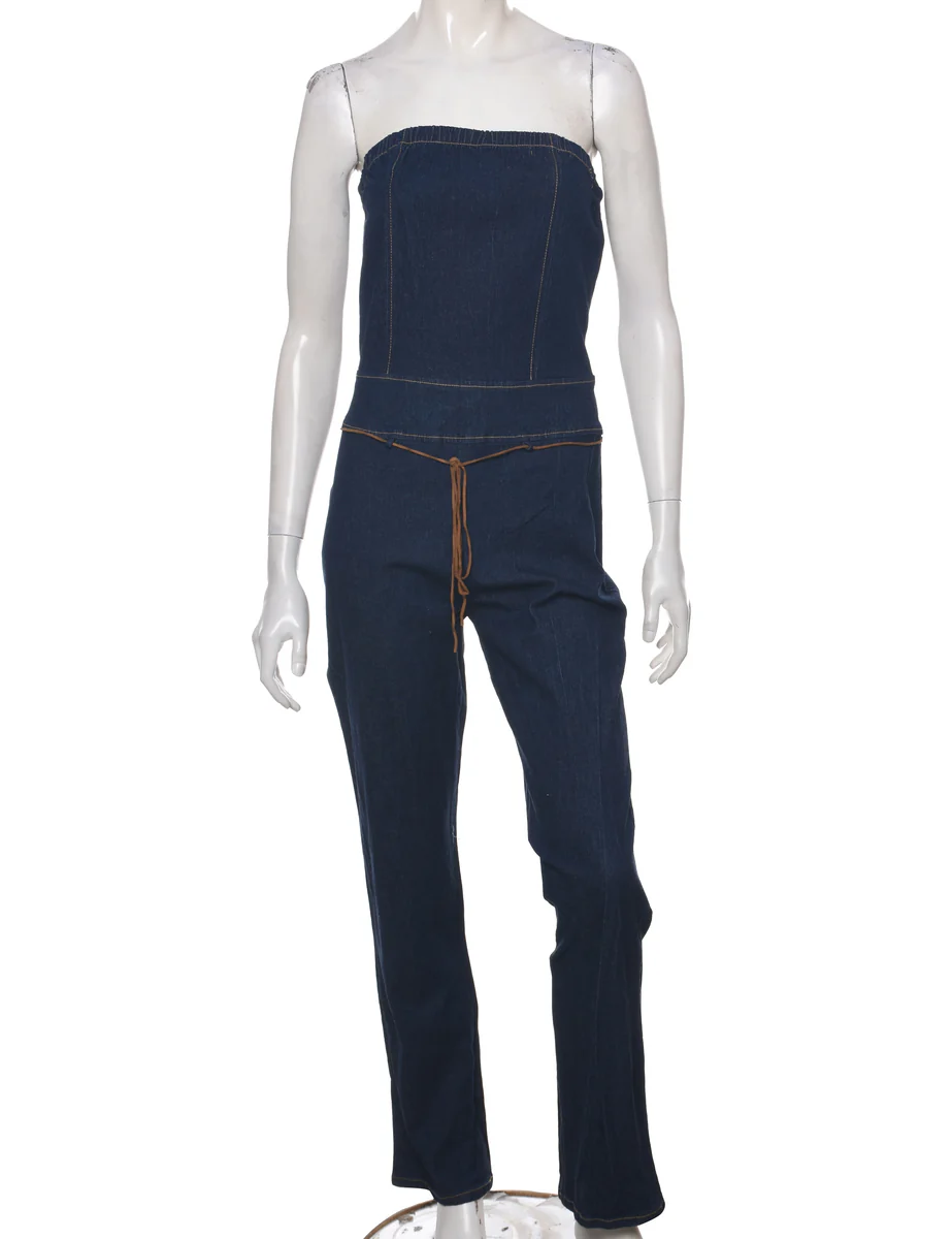Y2K Vintage Denim Jumpsuit - S