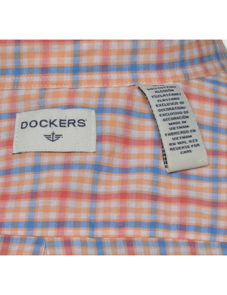 Vintage Dockers Checked Shirt - L - Image 4