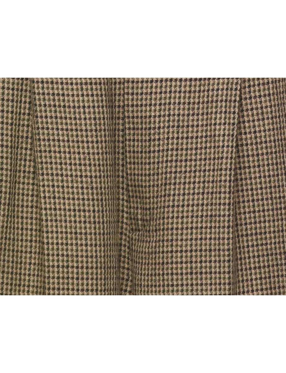 Vintage Dogtooth Pleated Trousers - W26 L26 - Image 3